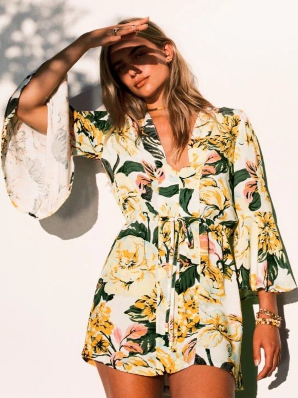 Maaji Joy Caftan Swimsuit Coverup in Spring Garden Size Medium